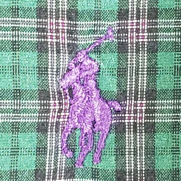 Polo Ralph Lauren Shirt Mens Size XXL Green Plaid Button Down Oxford Long Sleeve - Picture 8 of 9